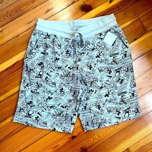 NWT Disney Comic Strip Jogger Shorts - Unisex Medium